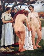 Women Bathing in, Eugene Laermans